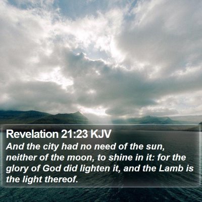 Revelation 21:23 KJV Bible Verse Image